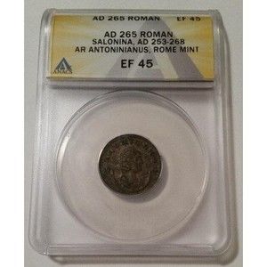Roman Empire Salonina AD 253-268 AR Antoninianus Rome Mint XF45 ANACS